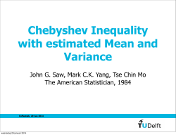 Chebyshev Inequality with estimated Mean and Variance