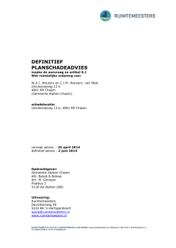 DEFINITIEF PLANSCHADEADVIES - Gemeente Alphen