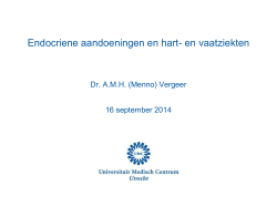 Presentatie A.H.M. Vergeer, Endocriene aandoeningen en