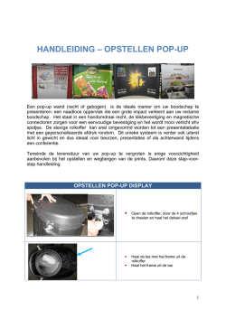 HANDLEIDING &ndash; OPSTELLEN POP-UP
