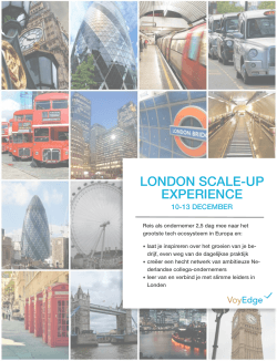 LONDON SCALE-UP EXPERIENCE