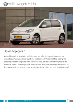 Rijtesten.nl: test Volkswagen e-Up!
