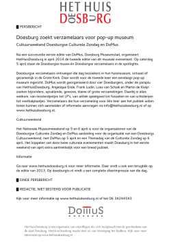 Doesburg zoekt verzamelaars voor pop-up