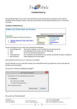 Handleiding Back-up
