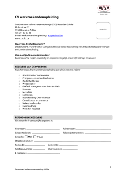 Standaard CV pdf versie - CVO Heusden