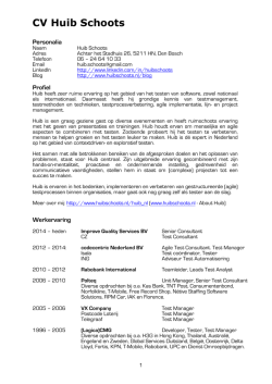 CV Huib Schoots
