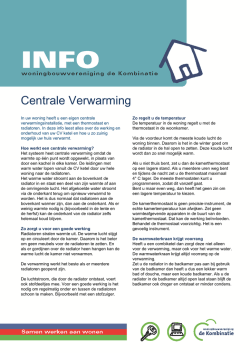 Info Centrale Verwarming