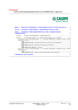 Verwarmingsinstallaties / C.V., automatische