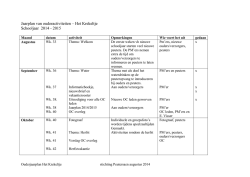 Jaarplan Het Krekeltje 2014-2015