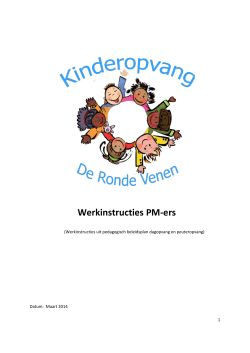 Werkinstructies PM-ers - Kinderopvang De Ronde Venen