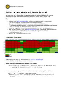 Informatie studieplekken periode 3