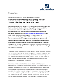 PM Schumacher-Packaging Vinke-Übernahme-Breda