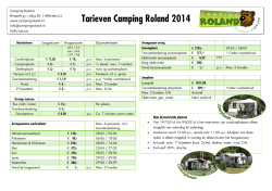 Tarieven Camping Roland 2014