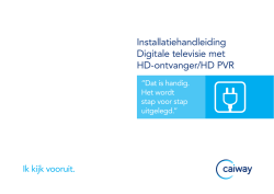 Installatiehandleiding Digitale televisie met HD-ontvanger
