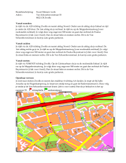 Routebeschrijving: Swart Mensen~werk Adres : Van