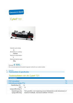 Testresultaten van de Cykell T21