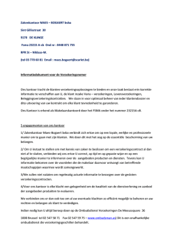 Informatiedokument voor de Verzekeringsnemer - Maes