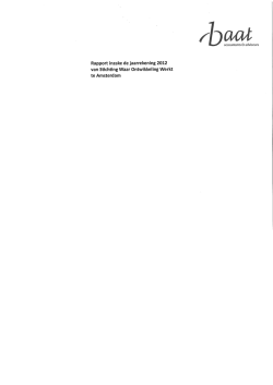 jaarrekening 2012 - Waar Ontwikkeling Werkt