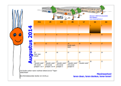 jaarkalender - M&aacute;ximaschool