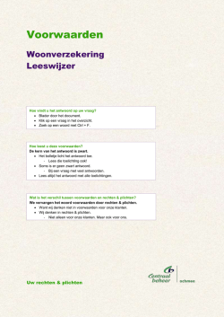 Voorwaarden - Centraal Beheer Achmea