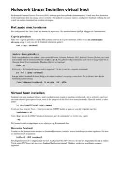 Huiswerk Linux: Instellen virtual host