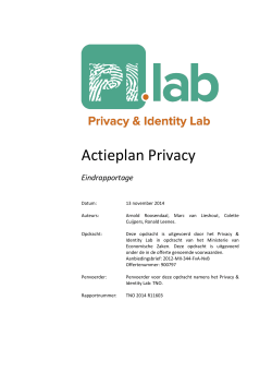 Actieplan Privacy Eindrapportage
