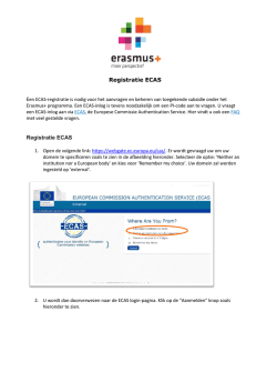 Instructies voor het aanvragen van een account in ECAS