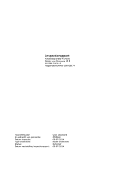 Inspectierapport GGD - Kinderdagverblijf Pi