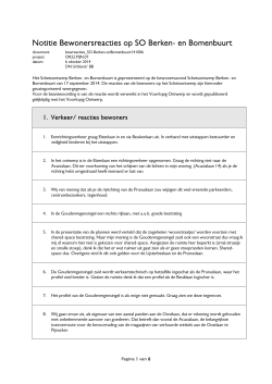 Notitie Bewonersreacties op SO Berken