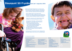 Steunpunt SO Fryslân start per 1 augustus 2014