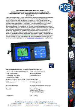 Luchtkwaliteitsmeter PCE-AC 3000