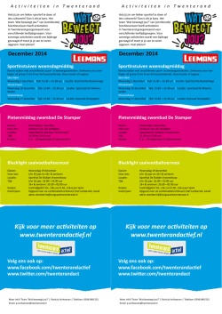 Klik hier om de flyer van december te downloaden.
