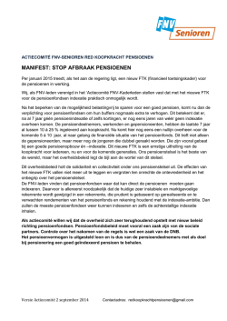 Manifest Pensioen indexatie versie AC 2 september