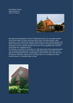 Dorpstheater Wormer Witte Duifstraat 32 1530 AC Wormer Het
