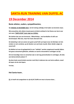SANTA-RUN TRAINING VAN DUFFEL AC 19 December 2014