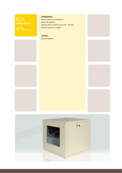 Productleaflet Ventilatie-units BOX