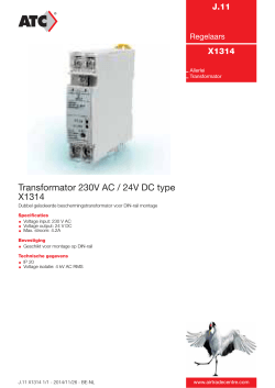 Transformator 230V AC / 24V DC type X1314