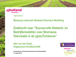 Alex van der Zwart, Hogeschool Inhollland Delft, Centre of Expertise