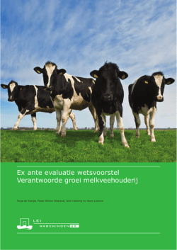 Ex ante evaluatie wetsvoorstel Verantwoorde