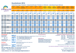 Huurtarieven 2014 wa - Elly Oostdijk Recreatie