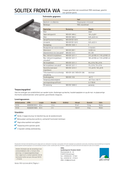 Technische fiche pro clima SOLITEX FRONTA WA