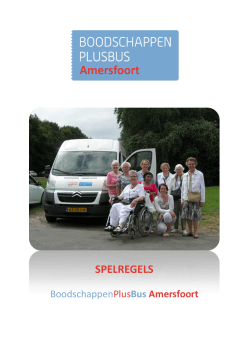 SPELREGELS - Welzijn Senioren Amersfoort