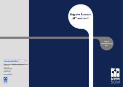 Register Taxateur (RT) worden?