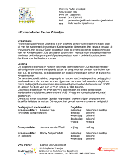 Informatiefolder Peuter Vriendjes