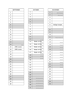 Jaarkalender 2014-2015
