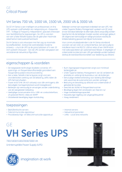 VH Series UPS - GE Power Controls