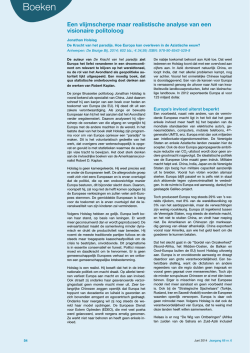Een vlijmscherpe maar realistische analyse van een visionaire