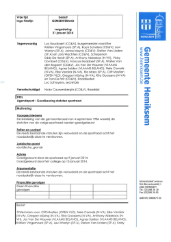 GR beslissing statuten sportraad 2014-01-21