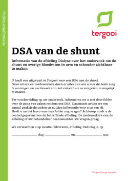 DSA van de shunt