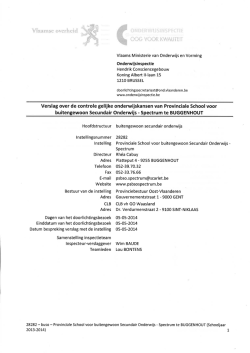 Download het Verslag Controle Gelijke Onderwijskansen